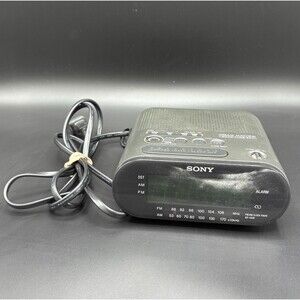 Sony ICF-C218 Dream Machine AM/FM Clock Radio Black Digital Alarm Tested Works